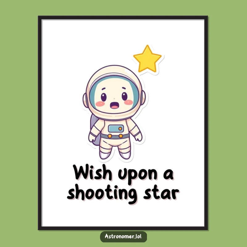 Funny Free Printable Wall Art: Surprised Astronaut, Cosmic Wonder Downloadable Decor