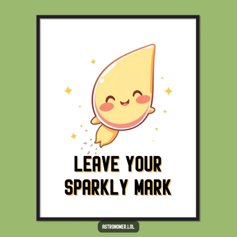 Free Printable Giggling Comet Wall Art: Hilarious Sparkly Downloadable Art for Spaces