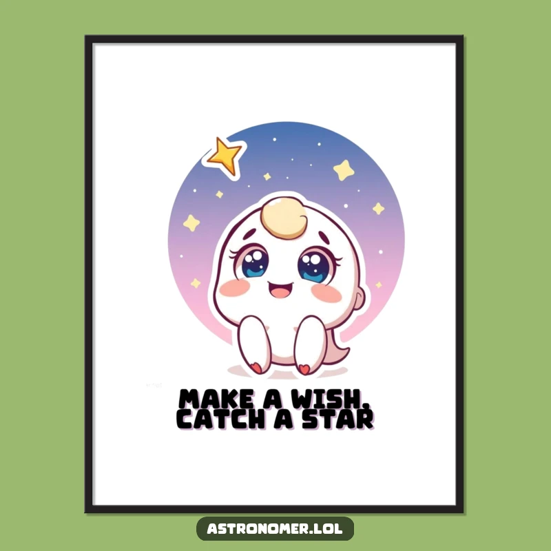 Free Printable Wall Art: Funny Starry Night Wonder & Laughter