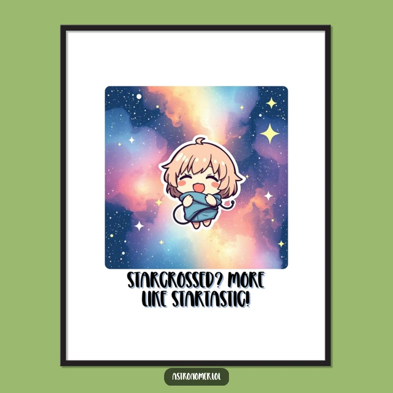 Free Printable Wall Art: Giggling Nebula Character, Funny Downloadable Art for Your Space