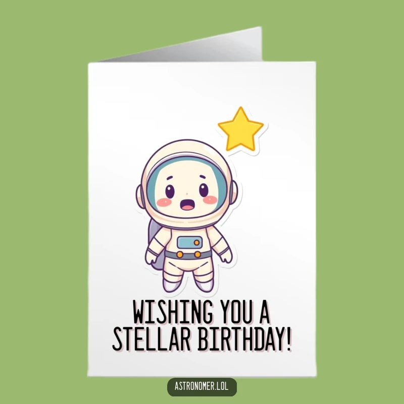 Free Printable Birthday Card Surprise: Shooting Star Astronaut, Fun Downloadable Gift