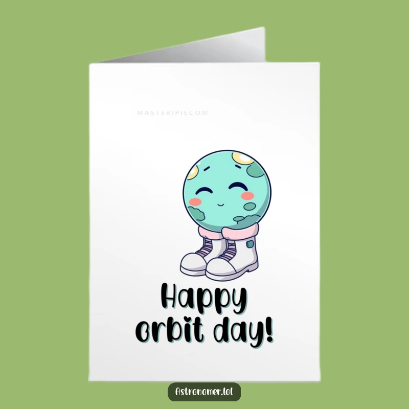 Free Printable Planet Birthday Card: Funny Winking World, Downloadable Gift Surprise