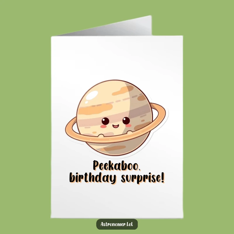 Free Printable Planet Peek Birthday Card: Curious Character Downloadable Gift