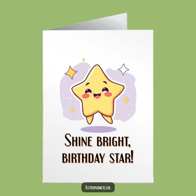 Free Printable Birthday Card: Dancing Star - Fun Download Gift