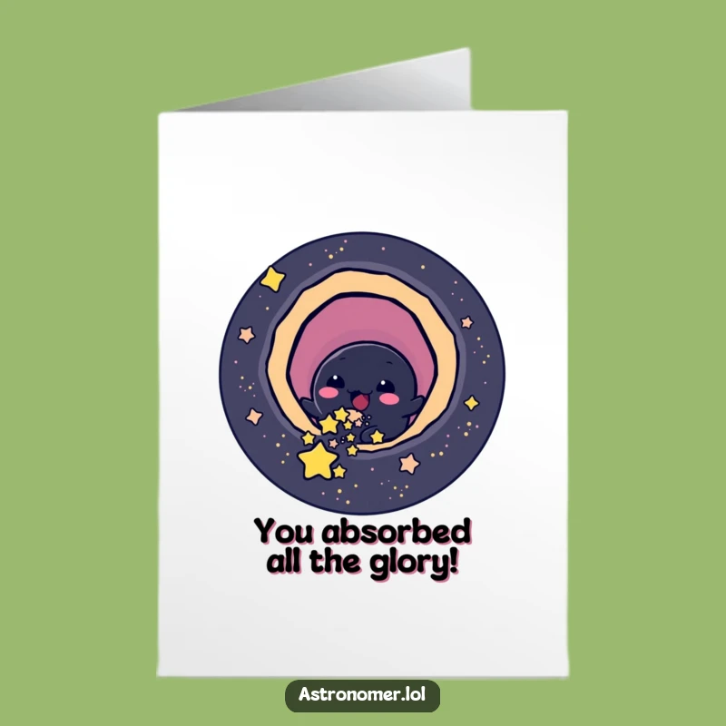 Free Printable Black Hole Con-gradulations Card: Funny Star Slurp Gift