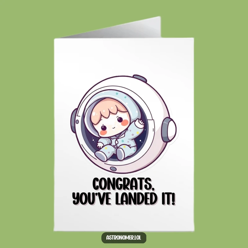 Free Printable Congrats Card: Starry Pajamas Character's Epic Space Entrance