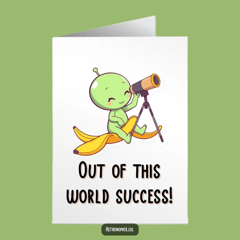 Free Printable Congratulations Alien Card: Funny Space Mishap, Downloadable Gift of Laughter