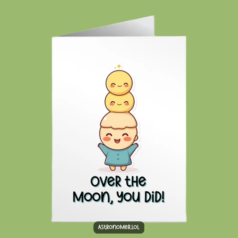 Free Printable Moon Balance Congrats Card: Hilarious Character Downloadable Gift