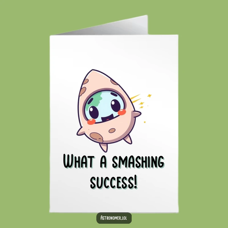 Free Printable Meteorite Con-gradulations Card: Funny Grinning Zoom Gift