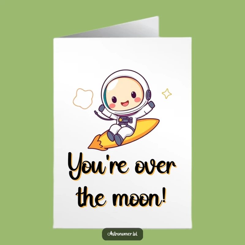 Free Printable Congrats Card: Hilarious Astronaut Comet Rider - Download Now
