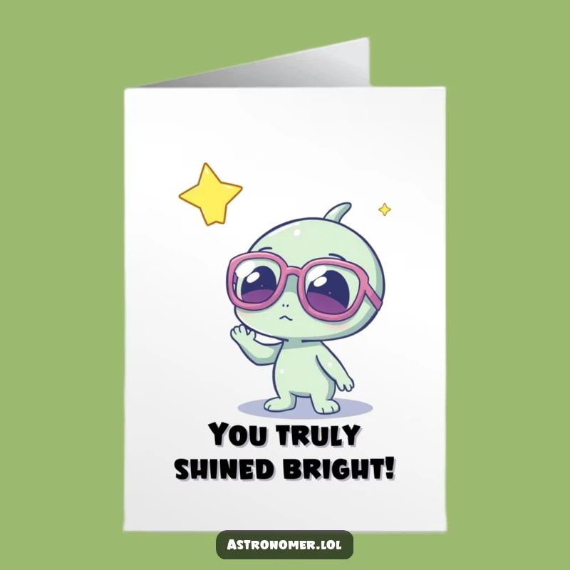 Free Printable Alien Con-gradulations Card: Funny Star Gazer Downloadable Gift