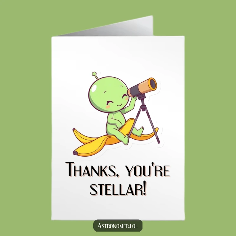 Free Printable Alien Thank You Card: Hilarious Space Slip, Downloadable Gift of Gratitude