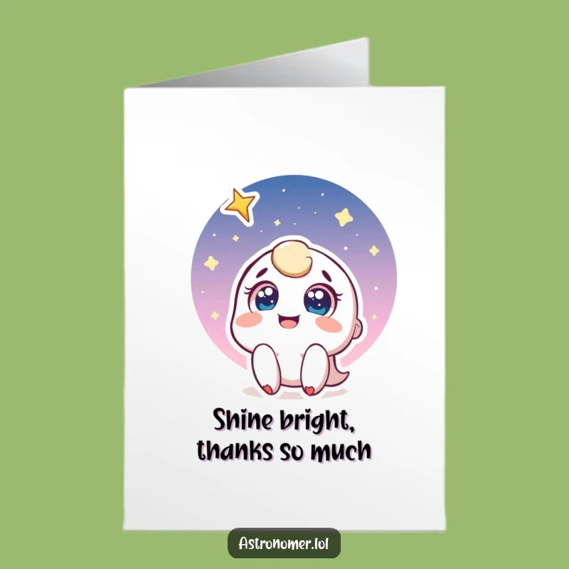 Free Printable Thank You Card: Funny Star Gazer Thanks You