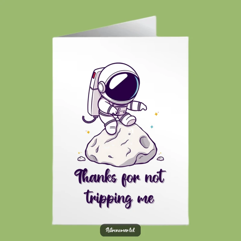 Free Printable Thank You Card: Astronaut's Funny Trip, Your Thanks!