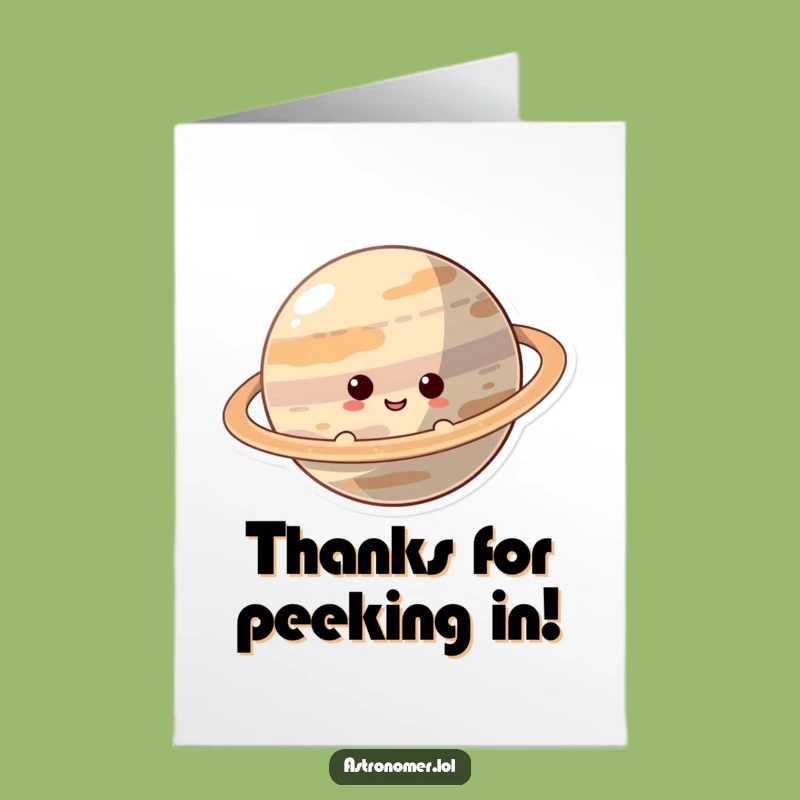 Free Printable Planet Peek Thank You Card: Whimsical Character Downloadable Gift