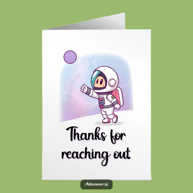 Funny Free Printable Thank You Card: Astronaut's Gratitude - Downloadable