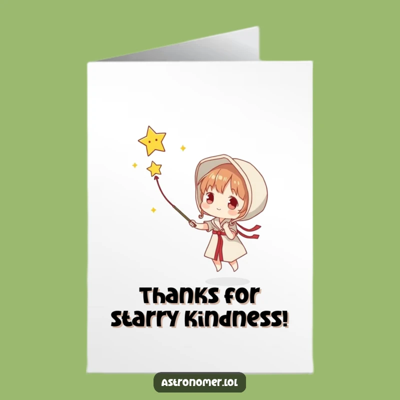 Free Printable Thank You Card: Star Catcher, Funny Downloadable Gift for Gratitude
