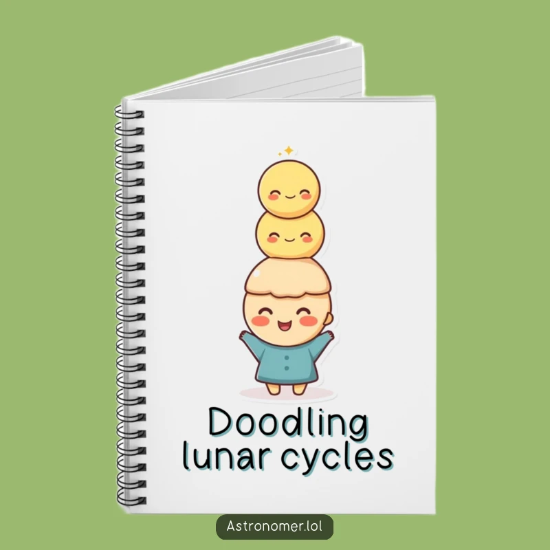 Funny Moon Balance Notebook, Lunar Stacking Journal, Perfect Practical Funny Gift!
