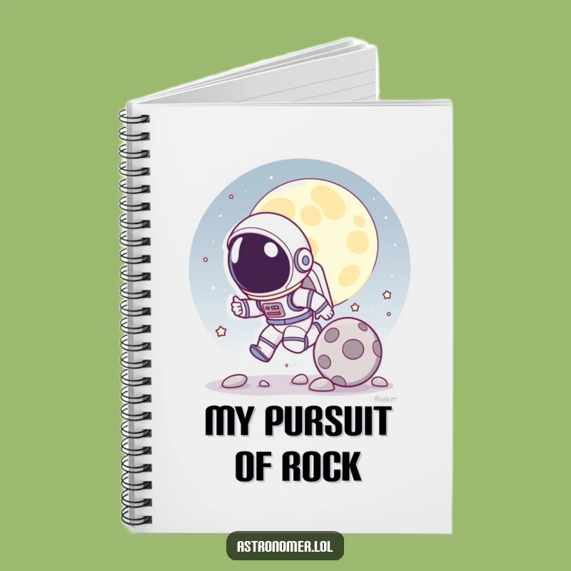 Funny Astronaut Moon Rock Notebook: Playful Space Chase Journal, Perfect Funny Gift