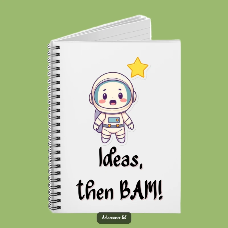 Funny Astronaut Star Surprise Notebook: Jot Down Your Cosmic Wishes