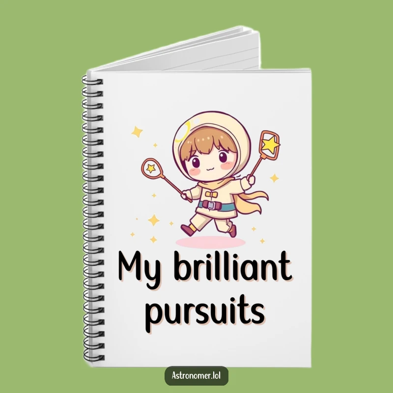 Funny Kawaii Astronomer Notebook: Shooting Star Chase Journal - Humorous Gift