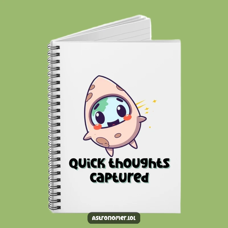 Funny Meteorite Notebook: Surprised Space Journey Journal, Humorous Gift