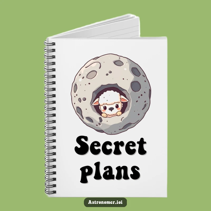 Funny Sheepish Creature Asteroid Notebook: Jot Down Shy Thoughts