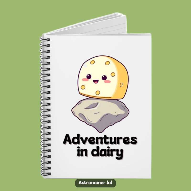 Funny Smiling Cheese Asteroid Notebook - Hilarious Journal for Space Fans!