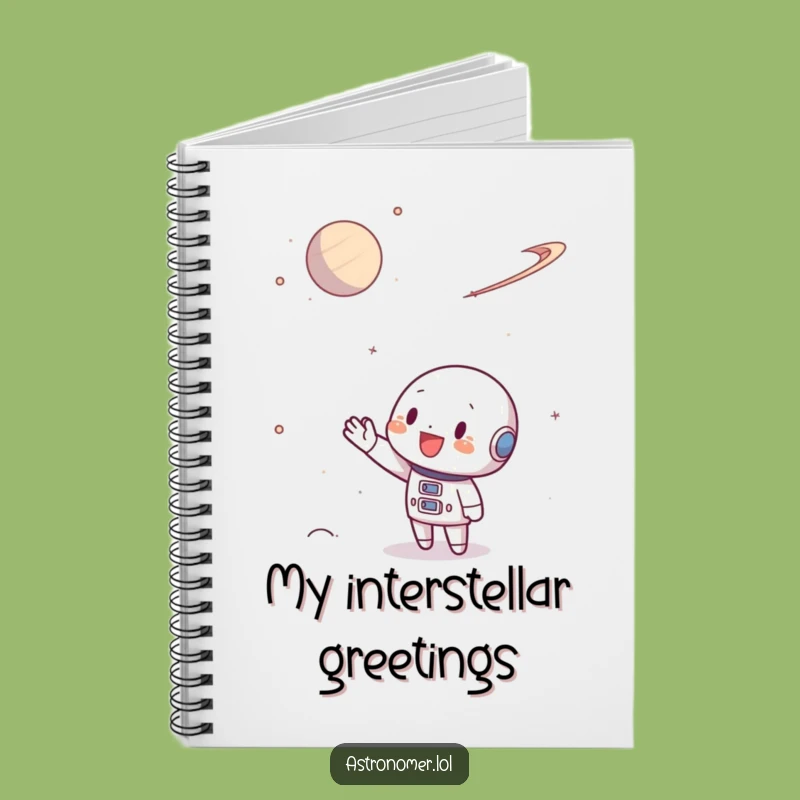 Funny Space Traveler Notebook: Character Waves at Planet, Journal Your Journeys