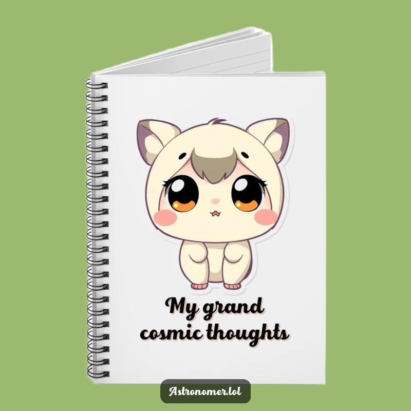 Funny Stargazer Notebook: Tiny Character, Big Eyes, Journal Your Dreams Gift