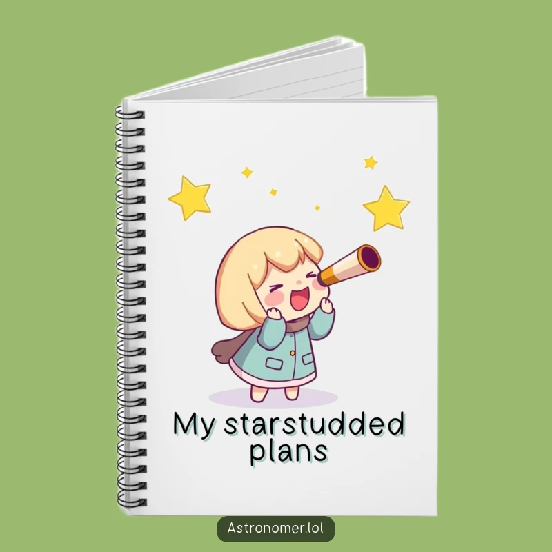 Funny Telescope Notebook, Star Chasing Journal, Perfect Practical Funny Gift!