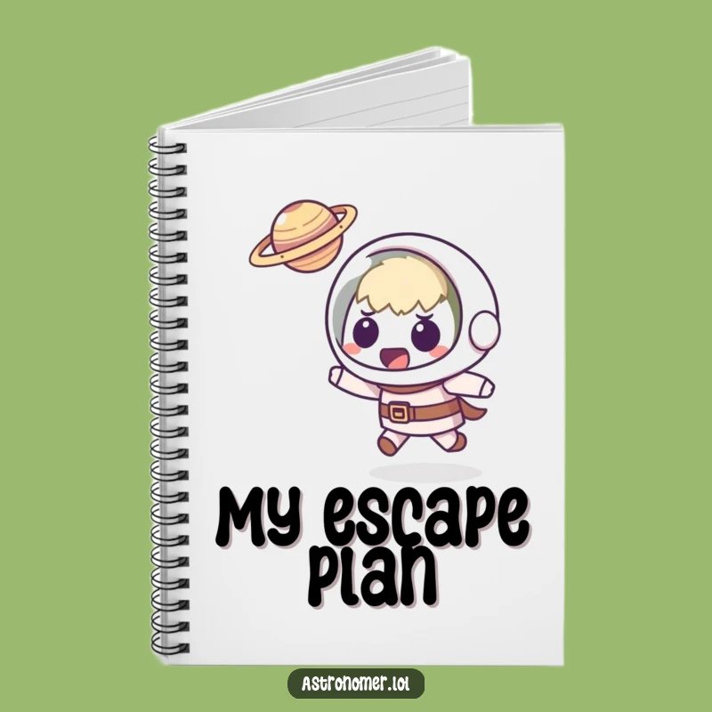 Funny Kawaii Astronomer Notebook: Planetary Dodge Journal - Humorous Gift
