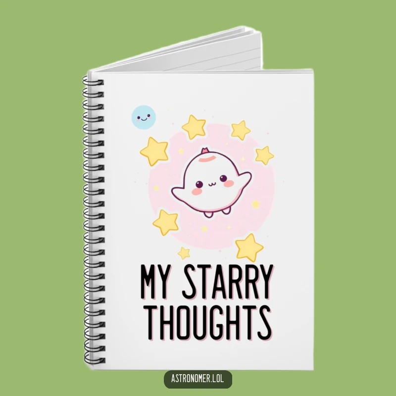Funny Starry Thoughts Notebook - Cute Character Space Journal Funny Gift
