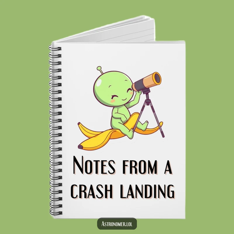 Funny Alien Telescope Slip Notebook - Hilarious Journal for Space Fans!