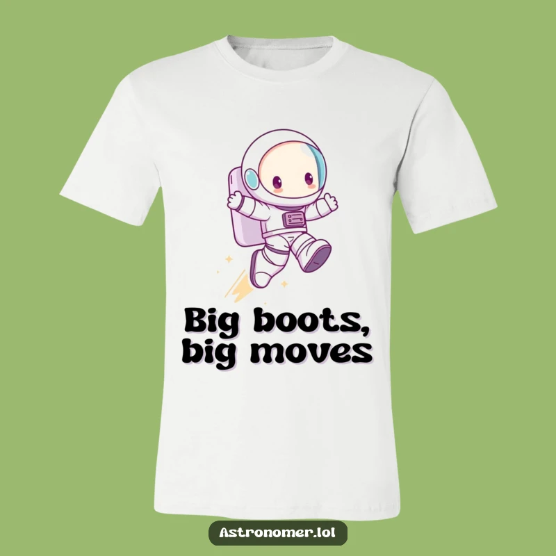 Funny Moonwalker Tee - Cute Character Giant Boots Funny Shirt