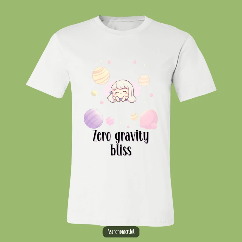Funny Zen Space T-Shirt: Serene Floater, Cosmic Calm, Humorous Tee