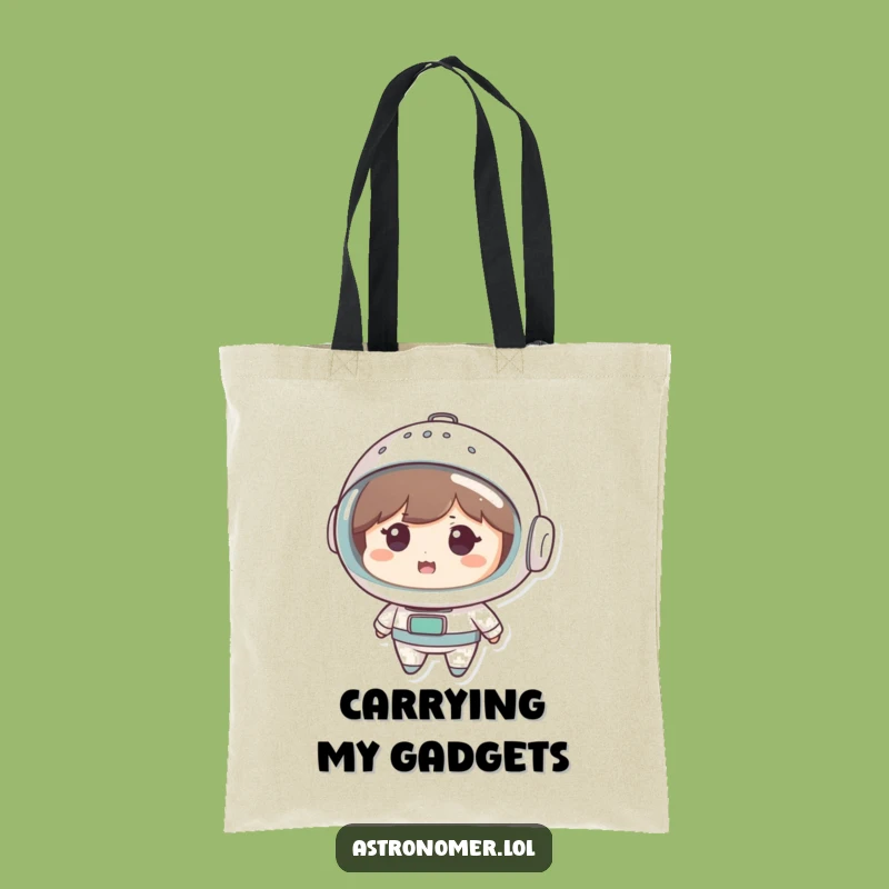 Funny Space Explorer Tote Bag: Cute Character's Colander Gear Funny Gift