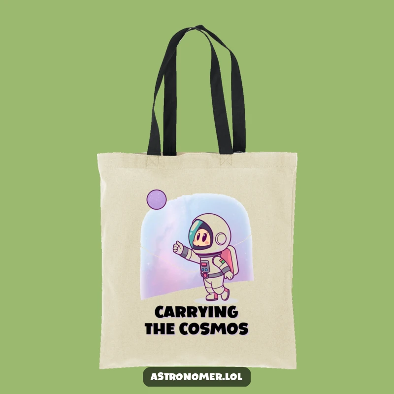 Funny Astronaut Galaxy Tote Bag: Exciting Space Discovery Carryall, Perfect Funny Gift
