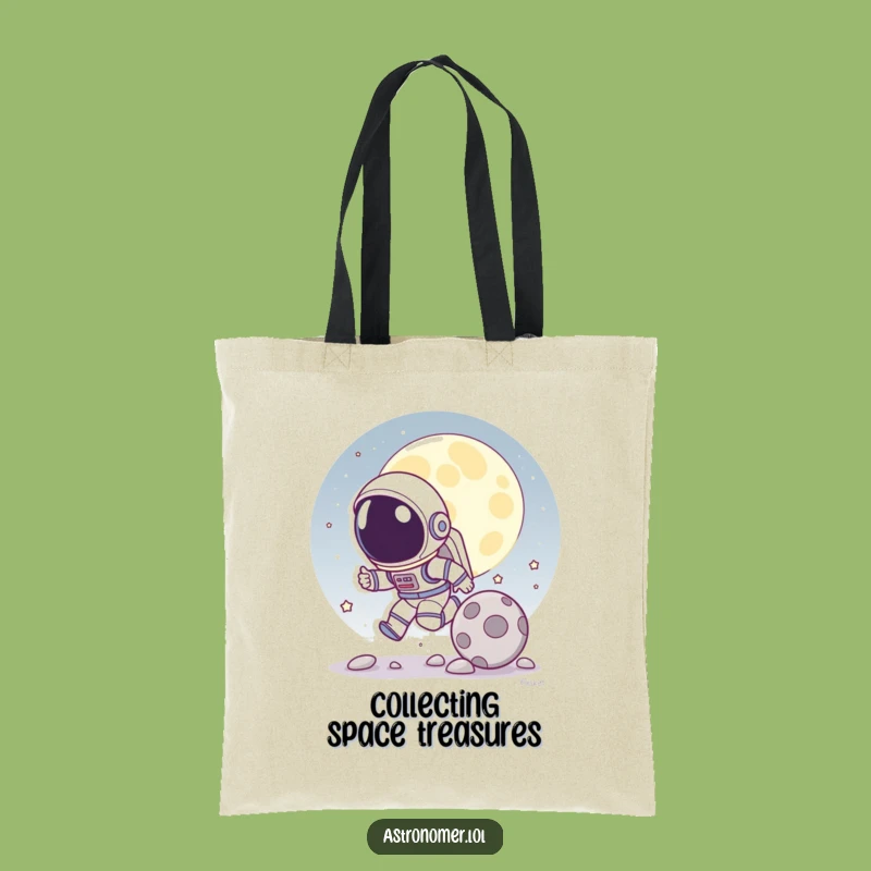 Funny Astronaut Moon Rock Tote Bag: Playful Space Chase Carryall, Perfect Funny Gift