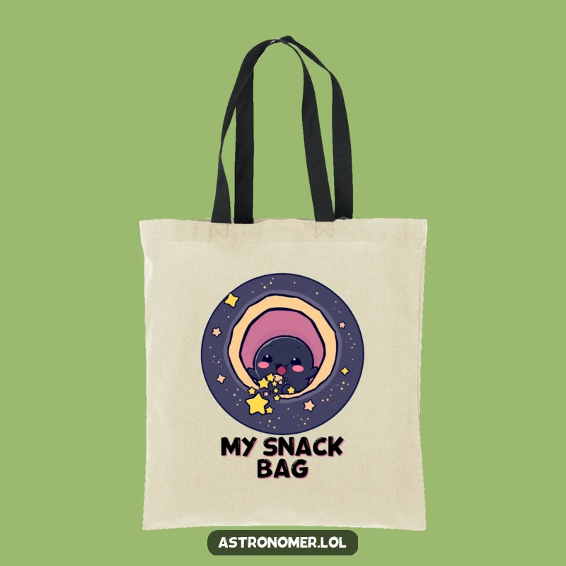 Funny Black Hole Tote Bag: Cheerful Star Eater Accessory, Humorous Gift